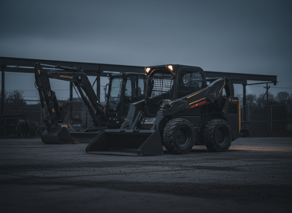 Skid steer and compact excavator representing JDG heavy equipment corrosion protection