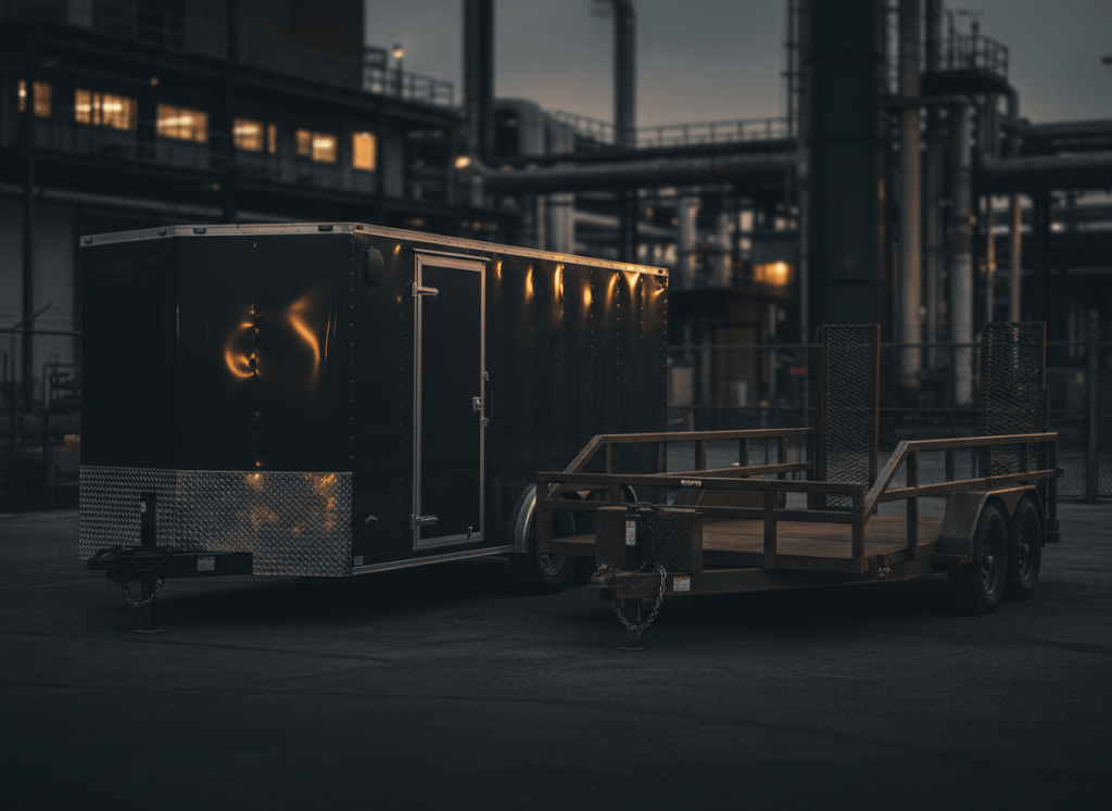 Enclosed and utility work trailers representing JDG trailer corrosion protection